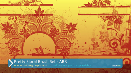 مجموعه براش گل های زیبا - Pretty Floral Brush Set | رضاگرافیک